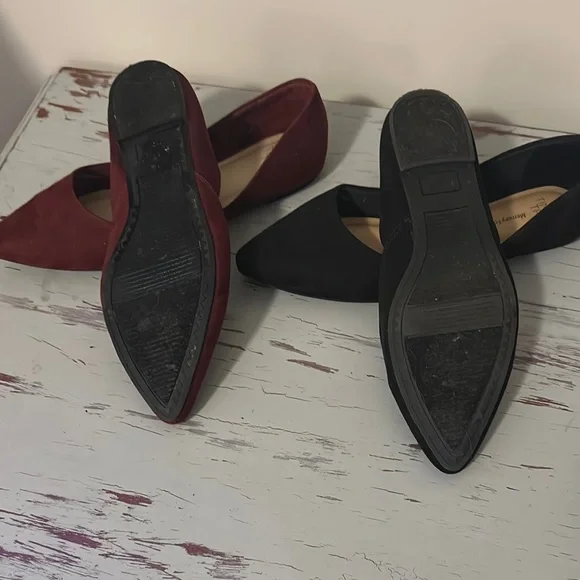 Time and Tru Women's Flats - Maroon, Black, and Tan - Picture 3 of 6